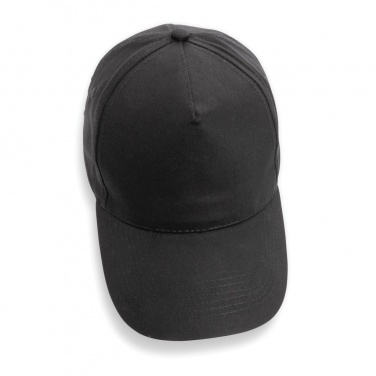 Logo trade business gifts image of: Impact 5 panel 190gr Recycled cotton cap with AWARE™ tracer