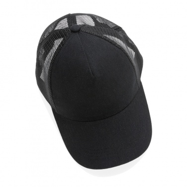 Logo trade promotional merchandise photo of: Impact AWARE™ Brushed rcotton 5 panel trucker cap 190gr