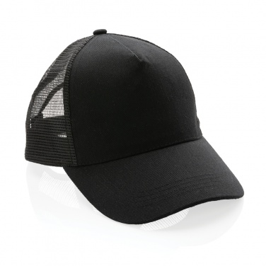 Logo trade promotional gift photo of: Impact AWARE™ Brushed rcotton 5 panel trucker cap 190gr