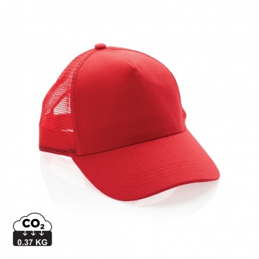 Logo trade promotional merchandise photo of: Impact AWARE™ Brushed rcotton 5 panel trucker cap 190gr