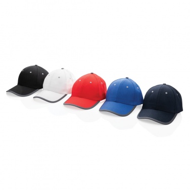 Logo trade promotional merchandise image of: Impact AWARE™ Brushed rcotton 6 panel contrast cap 280gr