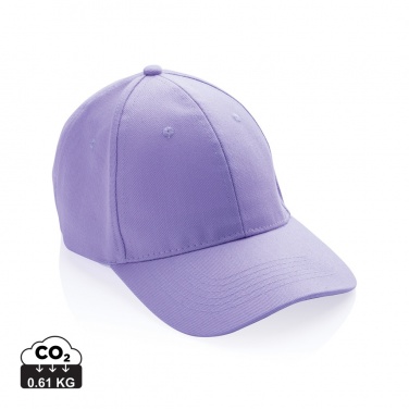 Logo trade promotional products image of: Impact 6 panel 280gr Recycled cotton cap with AWARE™ tracer