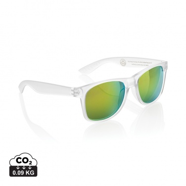 Logo trade promotional merchandise picture of: Gleam RCS recycled PC mirror lens sunglasses