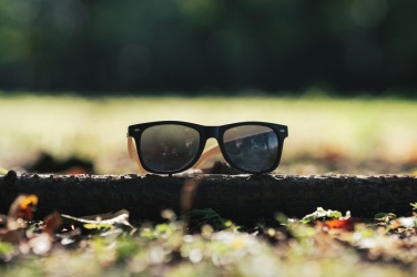 Logo trade promotional merchandise image of: Bamboo and RCS recycled plastic sunglasses