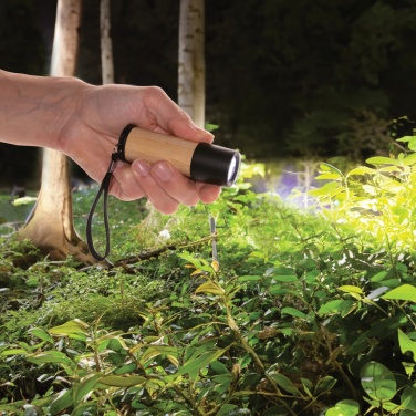 Logotrade promotional gift picture of: Bamboo and RCS certfied recycled plastic torch