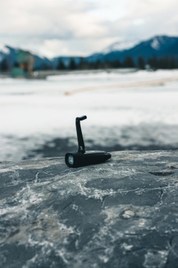 Logotrade corporate gift image of: Lightwave RCS rplastic USB-rechargeable torch with crank