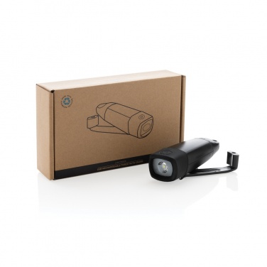 Logo trade advertising products image of: Lightwave RCS rplastic USB-rechargeable torch with crank