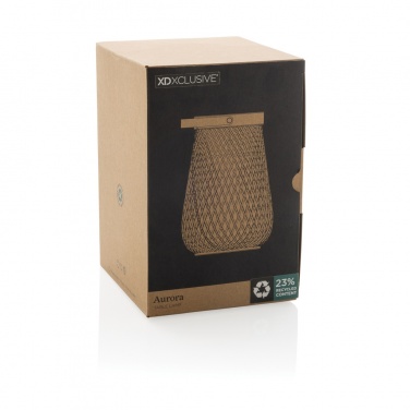 Logotrade promotional merchandise photo of: Aurora RCS recycled plastic USB re-chargeable table lamp