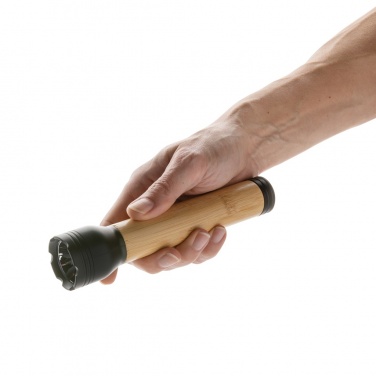 Logotrade corporate gift picture of: Lucid 5W RCS certified recycled plastic & bamboo torch