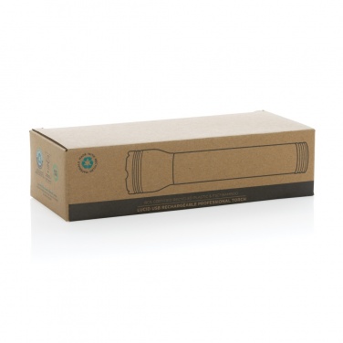 Logotrade promotional item picture of: Lucid 5W RCS certified recycled plastic & bamboo torch