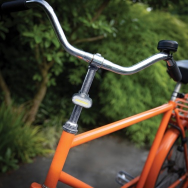 Logo trade promotional item photo of: Lumino RCS recycled plastic USB re-chargeable bike light set