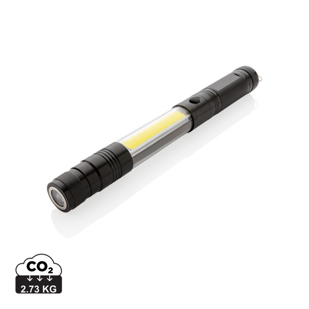 Logo trade promotional merchandise picture of: Large telescopic light with COB