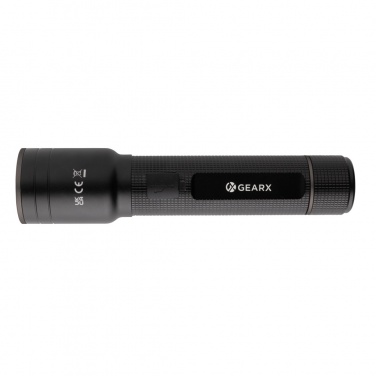 Logo trade business gift photo of: RCS recycled aluminum USB-rechargeable heavy duty torch