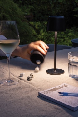 Logotrade promotional gift picture of: Zenic RCS recycled plastic USB re-chargable table lamp