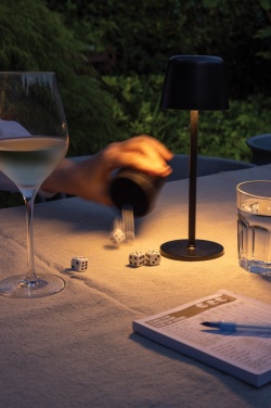 Logotrade business gift image of: Zenic RCS recycled plastic USB re-chargable table lamp