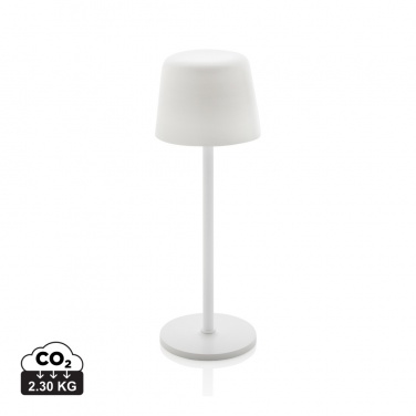 Logo trade advertising products image of: Zenic RCS recycled plastic USB re-chargable table lamp