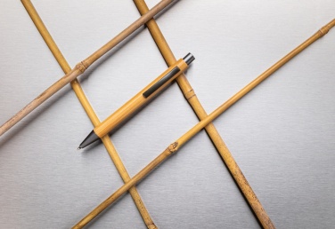 Logo trade advertising products image of: Slim design bamboo pen