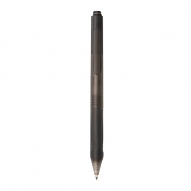 Logo trade promotional items image of: X9 frosted pen with silicone grip