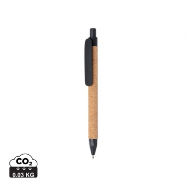 Logo trade promotional giveaways image of: Write wheatstraw and cork pen