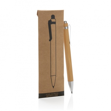 Logo trade advertising products image of: Pynn bamboo infinity pen