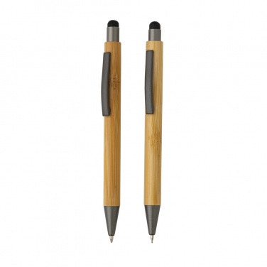 Logotrade business gifts photo of: Bamboo modern pen set in box