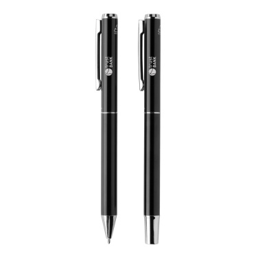 Logotrade corporate gift image of: Swiss Peak Cedar RCS certified recycled aluminum pen set