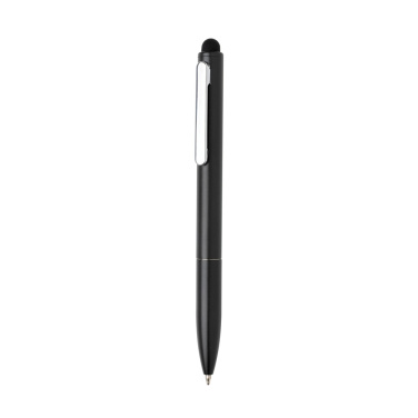 Logo trade promotional giveaway photo of: Kymi RCS certified recycled aluminium pen with stylus