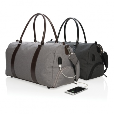 Logo trade promotional giveaways picture of: Weekend bag with USB A output