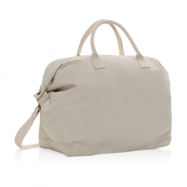 Logotrade advertising products photo of: Kezar AWARE™ 500 gsm recycled canvas deluxe weekend bag