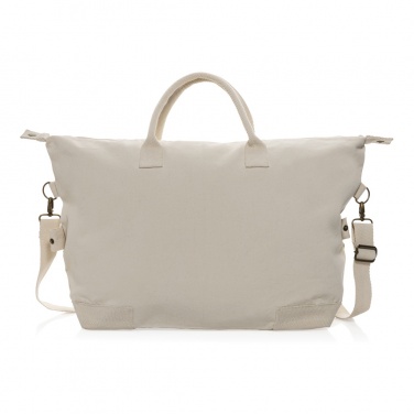 Logotrade promotional merchandise image of: Kezar AWARE™ 500 gsm recycled canvas deluxe weekend bag
