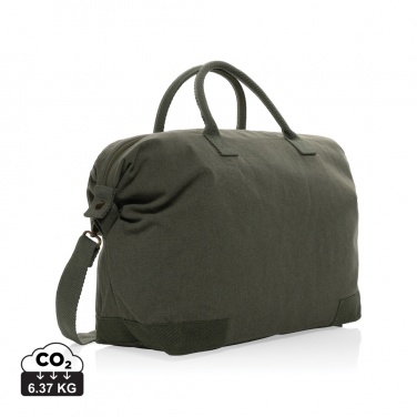 Logotrade promotional gift picture of: Kezar AWARE™ 500 gsm recycled canvas deluxe weekend bag
