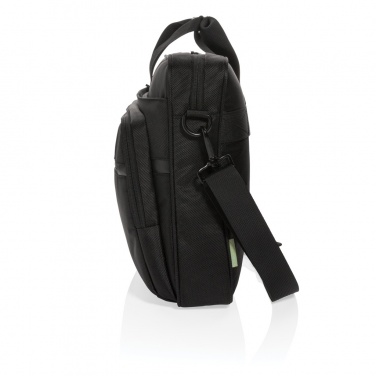 Logo trade promotional merchandise photo of: Swiss Peak RPET Voyager RFID 15.6" laptop bag