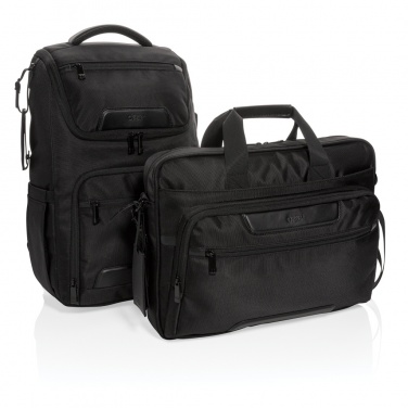 Logo trade advertising product photo of: Swiss Peak RPET Voyager RFID 15.6" laptop bag