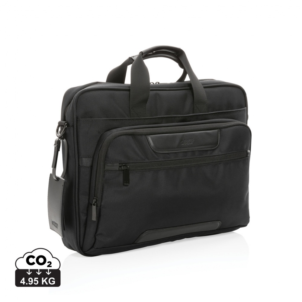 Logo trade promotional giveaways picture of: Swiss Peak AWARE™ RPET Voyager 15.6" laptop bag