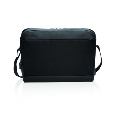 Logo trade promotional giveaways image of: Madrid RFID USB 15.6" laptop bag PVC free