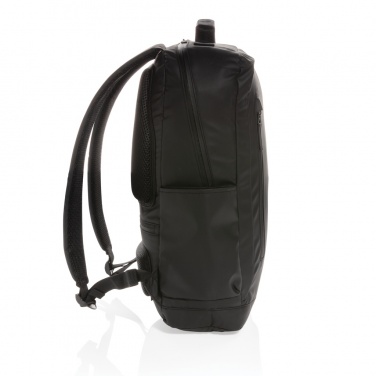 Logo trade corporate gifts image of: Fashion black 15.6" laptop backpack PVC free