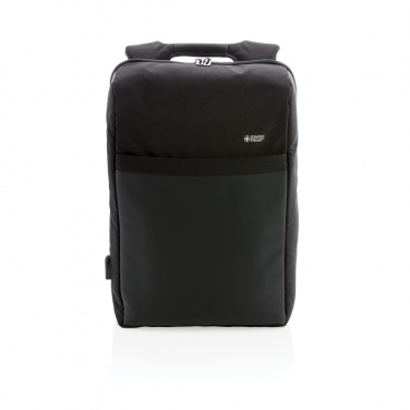 Logotrade promotional products photo of: Swiss Peak 15" anti-theft RFID & USB backpack PVC free