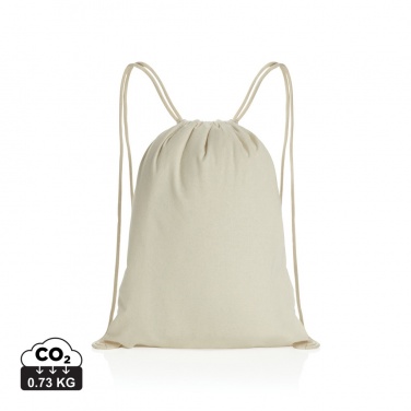 Logotrade advertising product image of: Impact AWARE™ recycled cotton drawstring backpack 145g