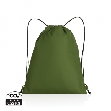 Logo trade business gift photo of: Impact AWARE™ RPET 190T drawstring bag