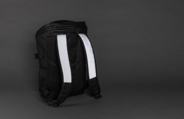 Logo trade promotional gifts image of: PU high visibility easy access 15.6" laptop backpack