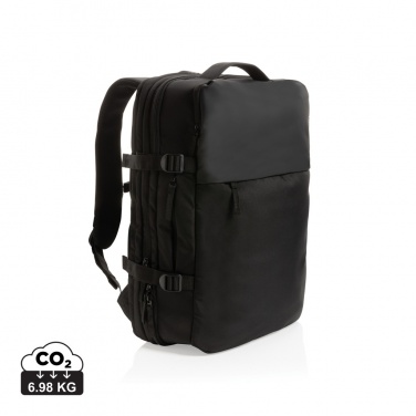Logo trade promotional giveaways image of: Swiss Peak AWARE™ RPET 15.6' expandable weekend backpack
