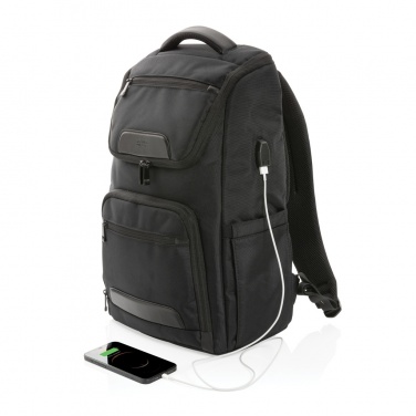 Logo trade promotional item photo of: Swiss Peak AWARE™ RPET Voyager 15.6" laptop backpack