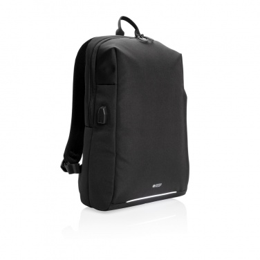 Logo trade advertising product photo of: Swiss Peak AWARE™ RFID and USB A laptop backpack