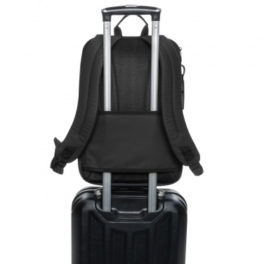 Logo trade corporate gifts image of: Armond AWARE™ RPET 15.6 inch deluxe laptop backpack