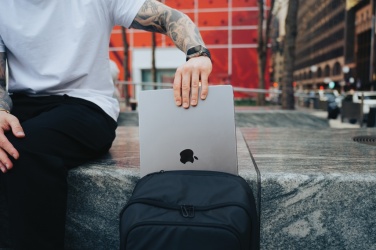 Logotrade promotional product picture of: Armond AWARE™ RPET 15.6 inch deluxe laptop backpack