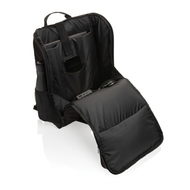 Logotrade corporate gift picture of: Pedro AWARE™ RPET deluxe backpack with 5W solar panel