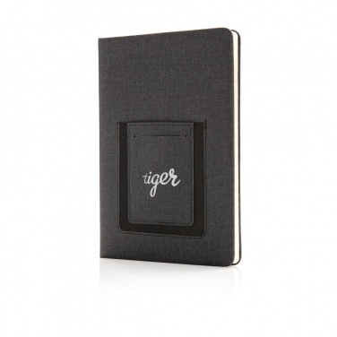 Logo trade corporate gift photo of: Deluxe A5 Notebook with phone pocket