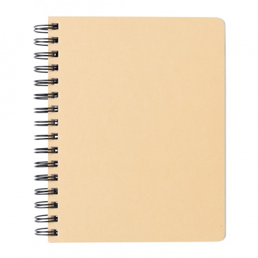 Logotrade promotional giveaway image of: A5 Kraft spiral notebook with sticky notes