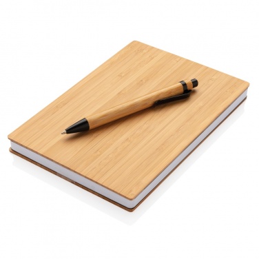 Logotrade promotional products photo of: A5 Bamboo notebook & pen set