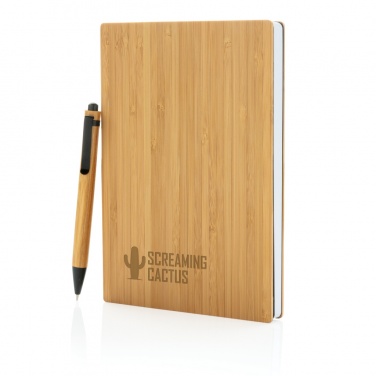 Logotrade promotional gifts photo of: A5 Bamboo notebook & pen set